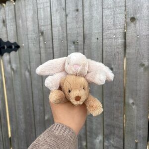 !NWT! Jellycat Bag Charm Duo (Smudge Rabbit & Smudge Bear)